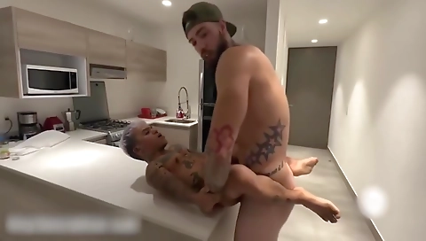 Hotie chicks get leaping fucked by a toy