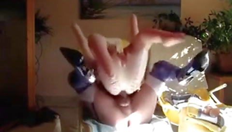 Sexy young chick fucks her black ass