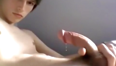 Sexy babe masturbates with her huge cock