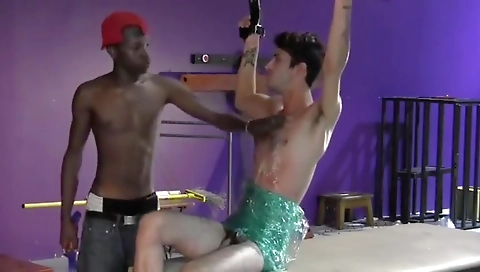 Showerei time with a huge natural tits
